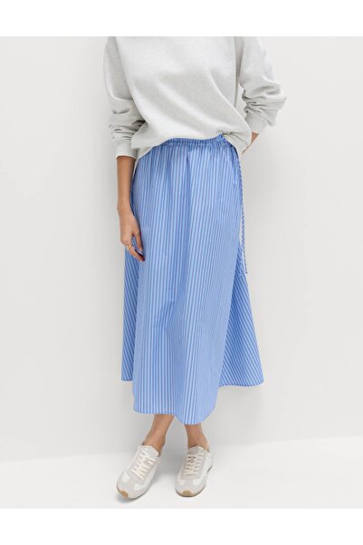 Marks & Spencer Pamuklu Poplin Midi Etek