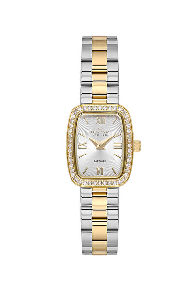 Nacar Sapphire Glass Silver - Gold Women's Watch Nc08-29420739-Csms