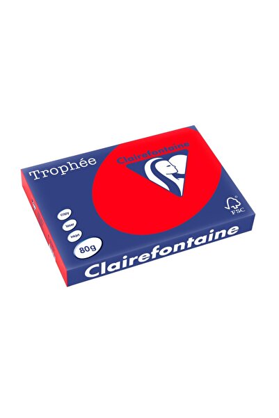 Clairefontaine Hârtie A3 80 g/m² culoare intensă 500 coli/reamă roșu