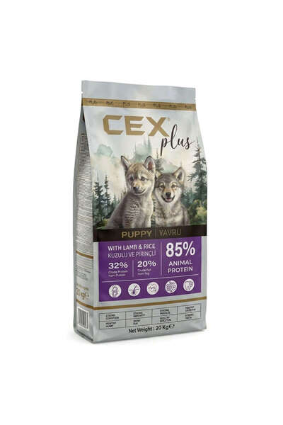 CEX Yavru Köpek Kuru Maması Kuzu Etli & Pirinçli Plus Mama 20 KG