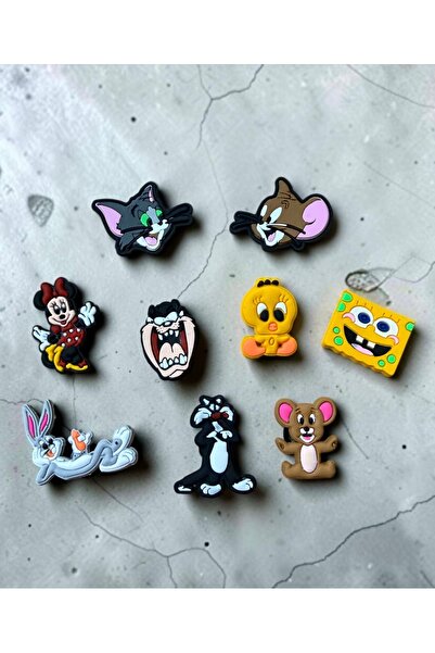 Buki'nin Atölyesi Terlik Süsü 9 Lu Set Tazmanya Canavarı, Tweety, Sylvester