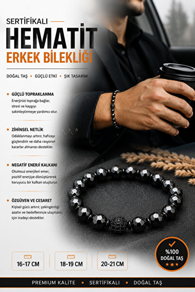 OSMANLI DEĞERLİ TAŞ Hematite Bracelet (18-19 cm)