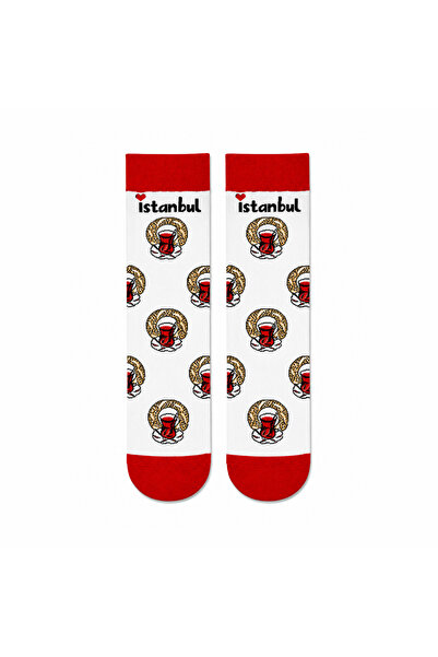 CARNAVAL SOCKS Simit Çay Patterned Istanbul Themed Socks