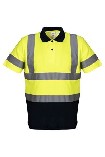 İŞMONT Tricou reflectorizant cu guler polo Interlock