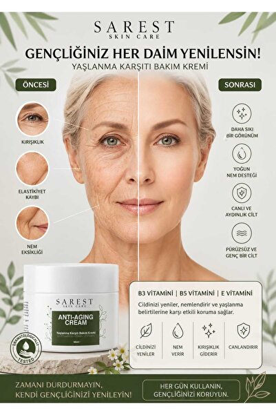 Sarest skincare Gençleştiren Botox Etkili Yaşlanma Karşıtı Ve Kırışıklık Karş...