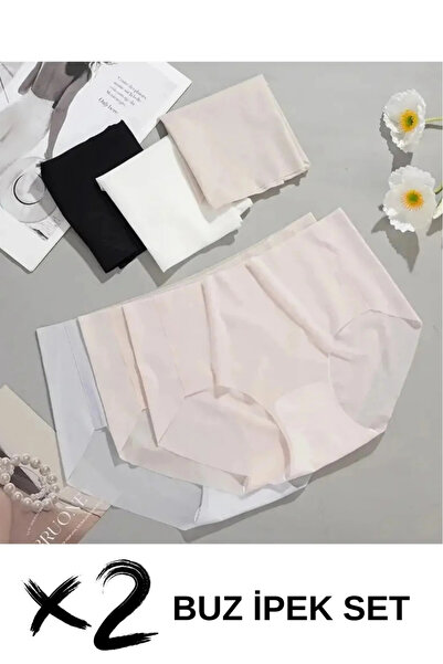 SWEETKORSE 2'li Set Buz Ipek Iz Yapmaz Dikişsiz Hayalet Ultra Ince Lazer Kesi...