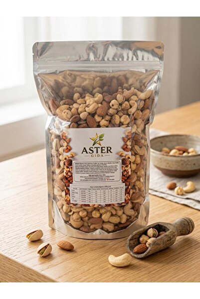 Aster Karışık Kokteyl Kuruyemiş 4'lü Ultra Lüx 500gr