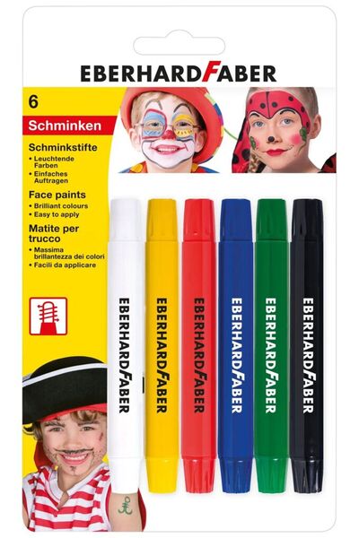 Eberhard Faber SET DE CREIOANE PENTRU FETE, 6 CULORI RETRACȚIONABILE, EBERHAR...