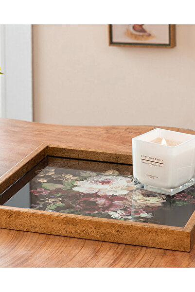English Home Royal Rose Cam Dekoratif Tepsi Gold