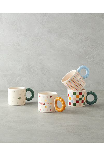 English Home Stripe Flow Seramik Kupa 260 ml Renkli