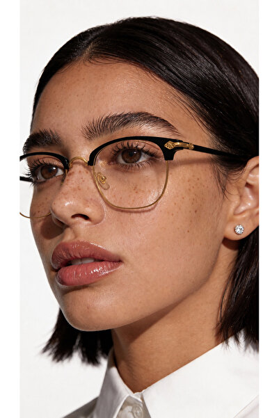 PİYESBOUTİQUE Square Rectangular 55 Ekartman Metal Transparent Women Men Unis...