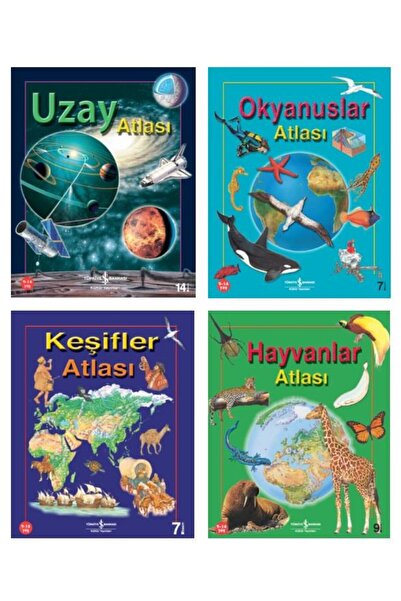 TÜRKİYE İŞ BANKASI KÜLTÜR YAYINLARI Hayvanlar Atlası + Keşifler Atlası + Okya...