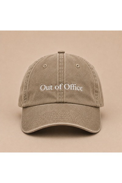 WeavedCo Custom Design Embroidery: Minimal "Out of Office" (Out of Office) Em...