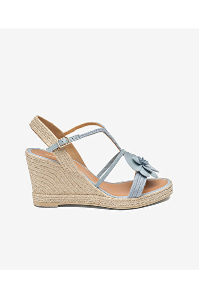 Greyder Kadın Mavi Hakiki Deri Topuklu Sandalet 5Y2WS59228