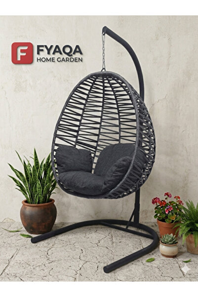 FYAQA HOME Armut Salıncak Tek Kişilik Makrome İp Salıncak