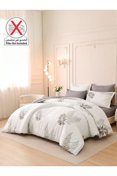 Donetella طقم غطاء لحاف مطبوع من 6 قطع، مقاس كينغ 220x240 سم، مصنوع من قماش ا...
