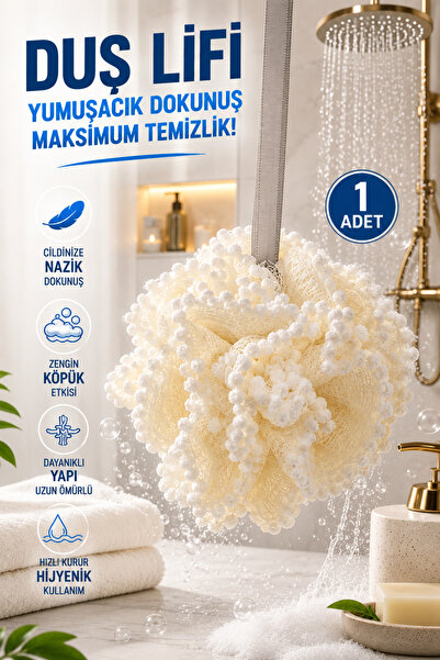 grimorlife 1 Adet Lüks Banyo Duş Lifi | Yumuşak Dokulu Spa Etkili Banyo Keses...