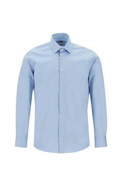 Kiğılı Long Sleeve Slim Fit Slim Fit Classic Non Iron Satin Cotton Shirt