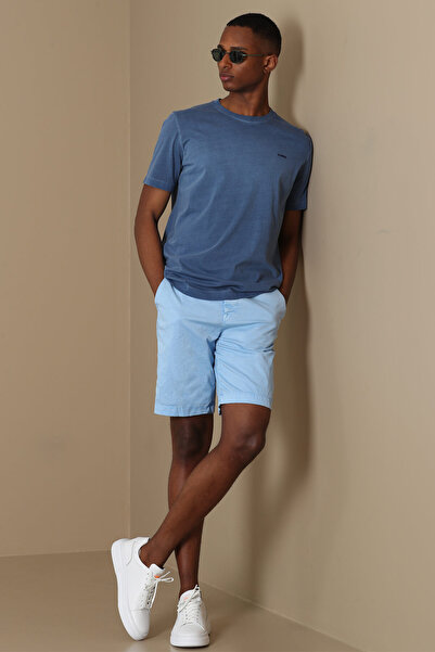 Lufian Ανδρικό σορτς Chino Zegler Sports Slim Fit Μπλε