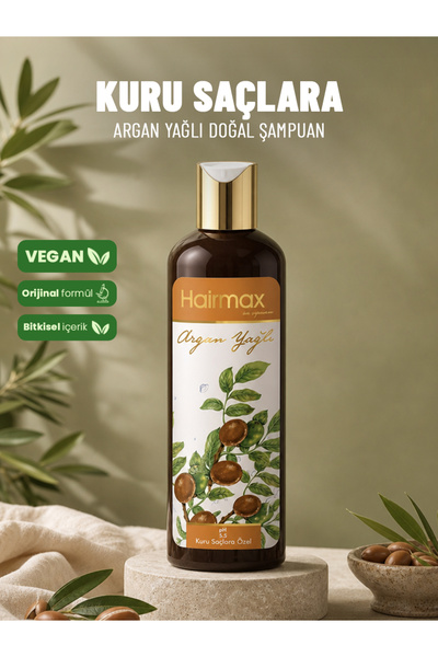 Hekimzade Hairmax Şampuan - Argan Yağlı Doğal Şampuan - Kuru Saçlara Özel For...