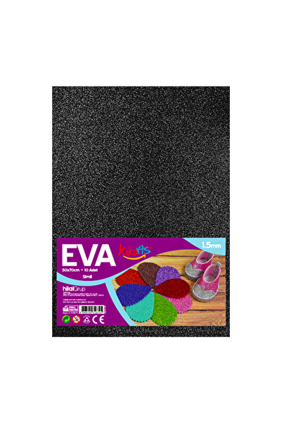 ALPJOY 50X70 Eva Sheet Glitter Black 10 Pack
