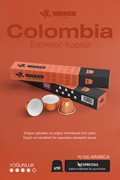 United Foods Waker Colombia Kahvesi 10 Kapsül - Özel Harman Premium Kahve