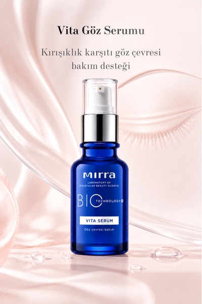 Mirra Göz Çevresi Serumu Kırışıklık Karşıtı Peptit E Vitamini Nemlendirici Gö...