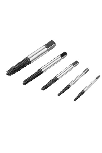Lawazim Pro7 Screw Extractor Set 5Pcs - Hardened Steel Broken Bolt Remover wi...