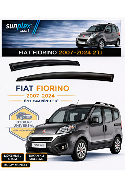 SUNPLEX Fiat Fiorino 2007-2024 Cam Rüzgarlığı Takım 2'li Takım Rüzgar Kesici,...