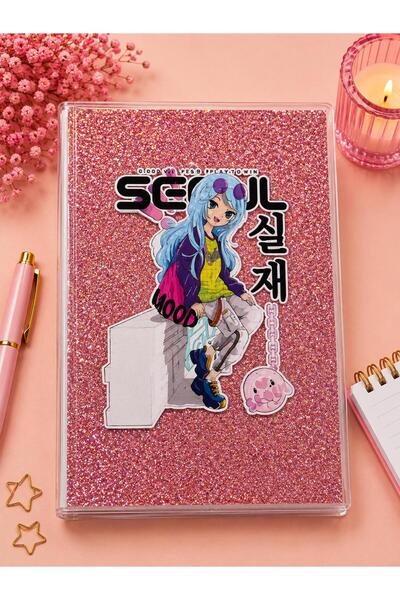 4nio SEUL PINK Sa šljokicama NOTEBOOK