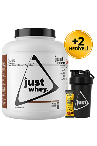 Just Nutrition مسحوق بروتين مصل اللبن + كربوهيدرات 2000 جرام 40 حصة شوكولاتة ...