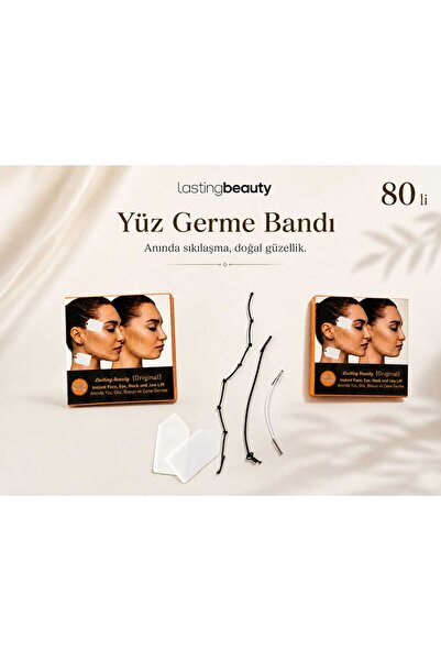 lasting beauty 80 ADET Yüz Gerdirme Kırışıklık Oluşumunu Engelleme Bandı Yüz ...