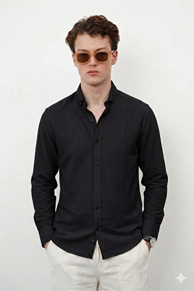 ATKGİYİM Atk Giyim Special Series 95% Cotton Anti-Sweat Textured Men's Shirt ...