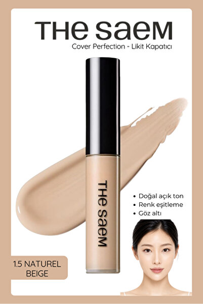 THE SAEM Cover Perfection Tip Concealer Naturel Beige 1.5 (VİONİNE)