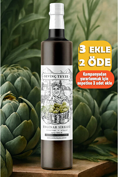 Organik Teyze Sevinç Teyze Doğal Fermantasyon Enginar Sirkesi 500ml - Katkısı...