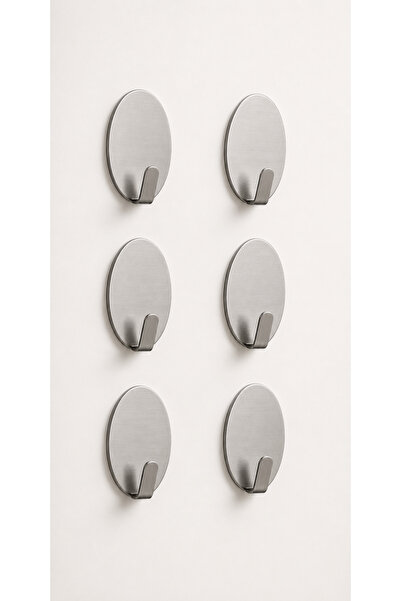 Hagen 6-Piece Oval Metal Bathroom and Kitchen Hanger - Chrome Plated Wall Hanger