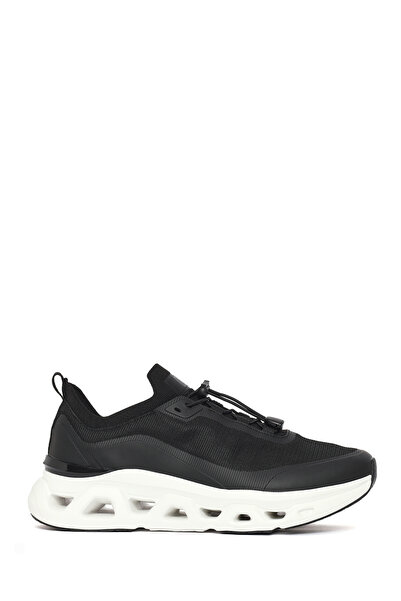 Derimod Zero Erkek Siyah Kalın Tabanlı Bağcıklı Kumaş Sneaker 26SFD69946F