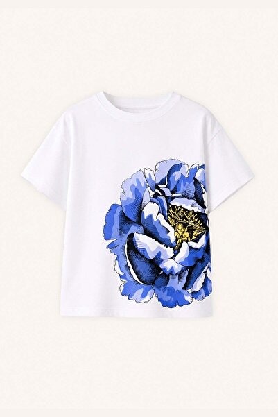 Zeyland Kız Çocuk Gül Baskılı Tshirt