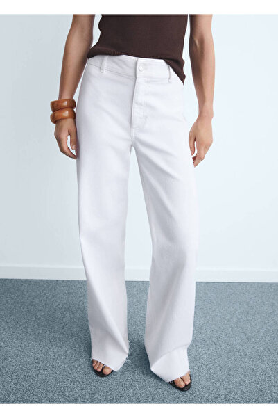 MANGO Woman Pantaloni de blugi cu talie înaltă Catherin