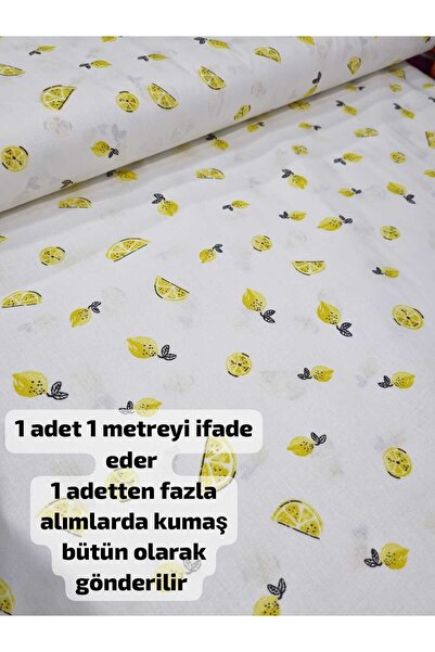 Home Poplin kumaş Kırkyama için uygundur ( Limon Desen 100 x 160 )