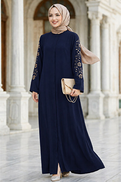 MY QILAM Ženska hijab odjeća Abaja duga haljina sa rukavima, izvezena i elega...