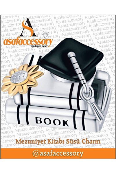 asaf mezuniyet Charm / gümüş kaplama asafaccessory