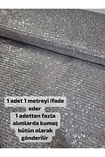Home Zara Payet Kumaş Giyimlik, Süslemelik alanlar için uygundur ( Gümüş gri ...