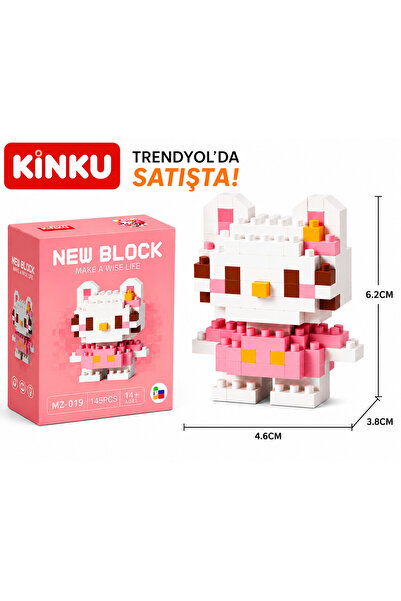 KİNKU Ne block019 puzzle-Yapboz-3D Zeka geliştiren-Mini Sevimli Figürler Minyatür