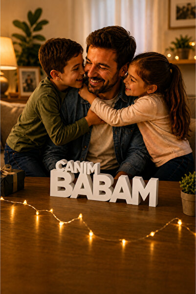 Qatman3d Canım Babam Masaüstü Dekor – Babalar Günü İçin Anlamlı Hediye – Deko...