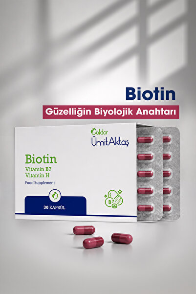 Dr. Ümit Aktaş Biotin 5000mcg D-Biotin (B7 - Vit.H) Saç Vitamini Güçlendirici...