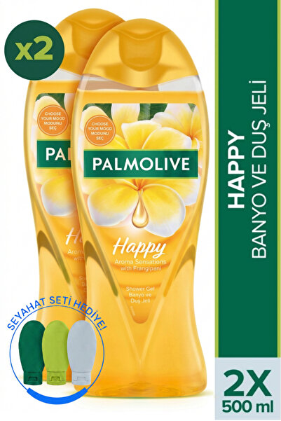 Palmolive Feel Happy 2'li Duş Jeli 500 ml + Seyahat Kiti Hediye