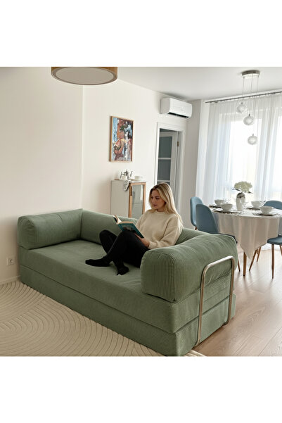 Evessan 100X200 Kanepe - Fitilli Kadife Yıkanır Silinir Pratik Yer Yatağı
