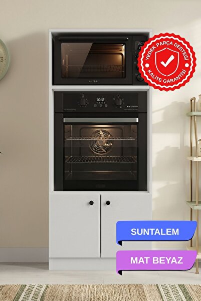 Kenzlife ankastre fırın dolabı ahsen mat beyaz 144*060*56 mutfak kiler suntal...