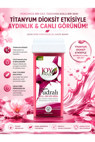 JOYWAX Joy Wax Kartuş Agda Pudralı100ml+ 2mt Bez